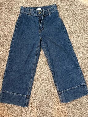 H&M Wide-Leg Denim Trousers